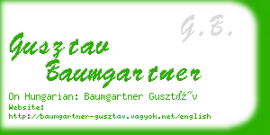 gusztav baumgartner business card